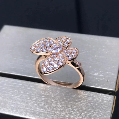 [moco jewelrys]BUTTERFLY PINK GOLD DIAMOND RING
