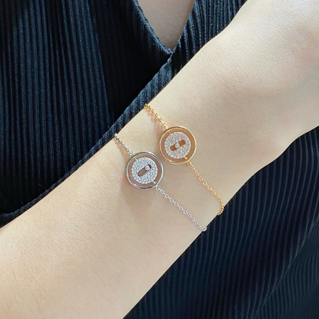 [moco jewelrys]LUCKY MOVE DIAMOND PAVED BRACELET