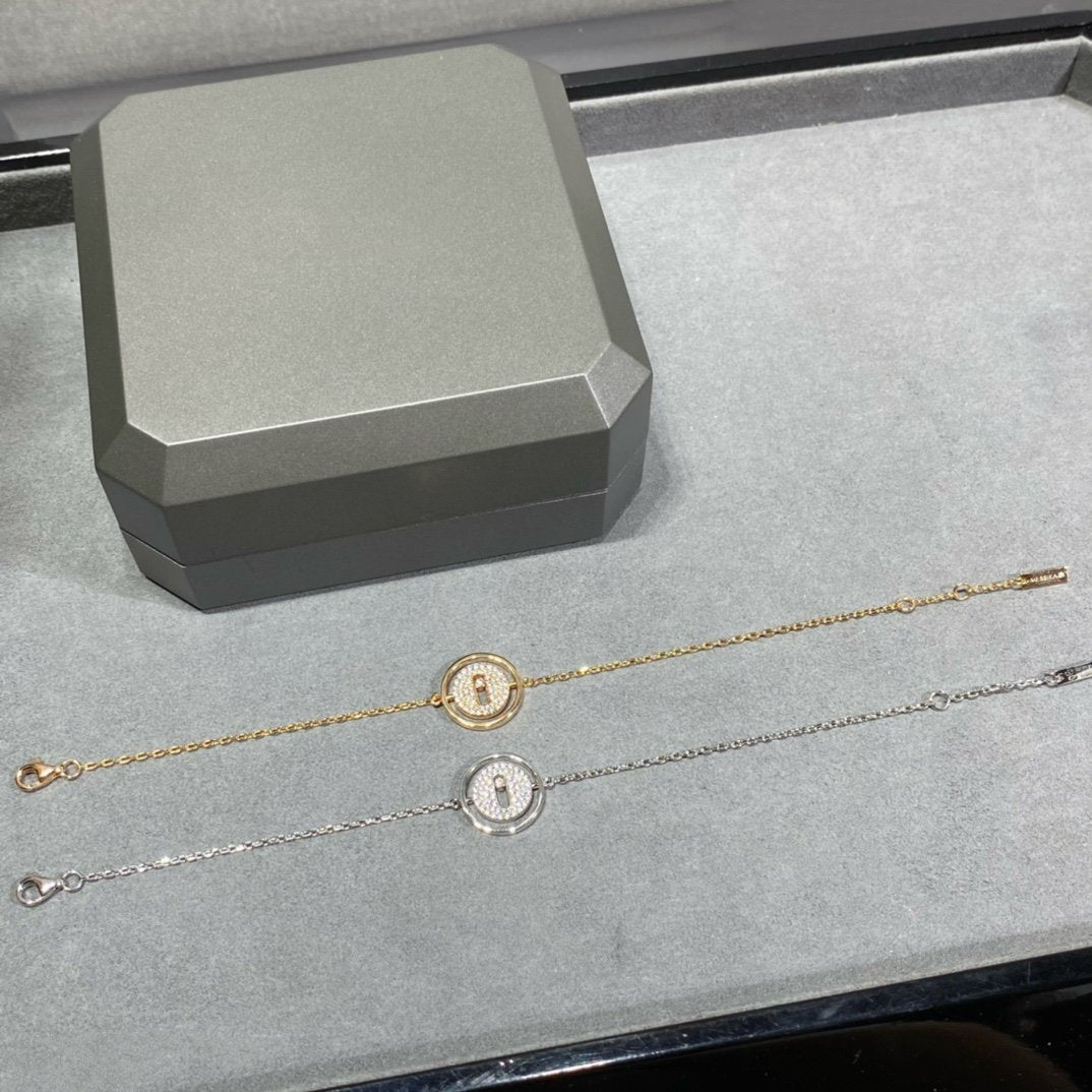 [moco jewelrys]LUCKY MOVE DIAMOND PAVED BRACELET