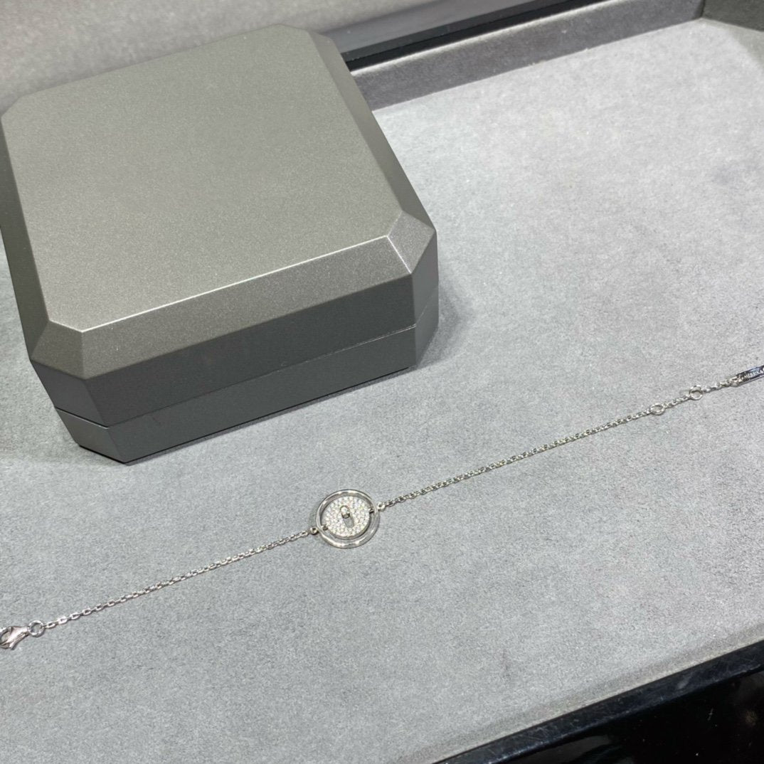[moco jewelrys]LUCKY MOVE DIAMOND PAVED BRACELET