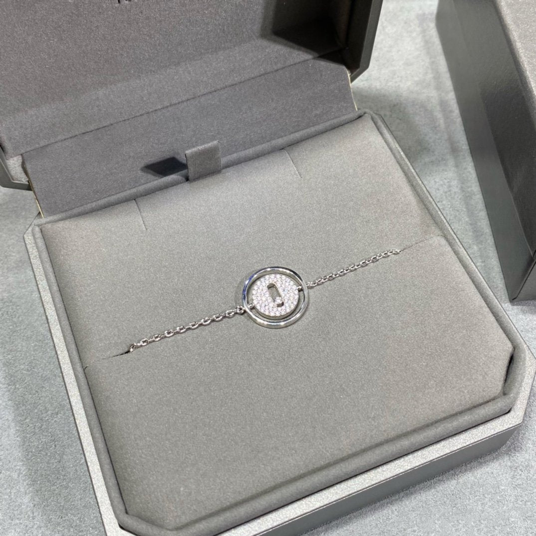 [moco jewelrys]LUCKY MOVE DIAMOND PAVED BRACELET