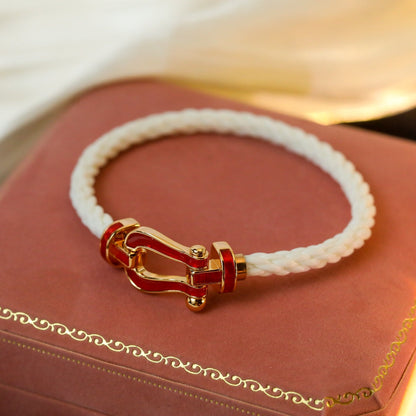 [moco jewelrys]FORCE 10 WEISSES TEXTIL MIT DIAMANTEN BEFESTIGUNG