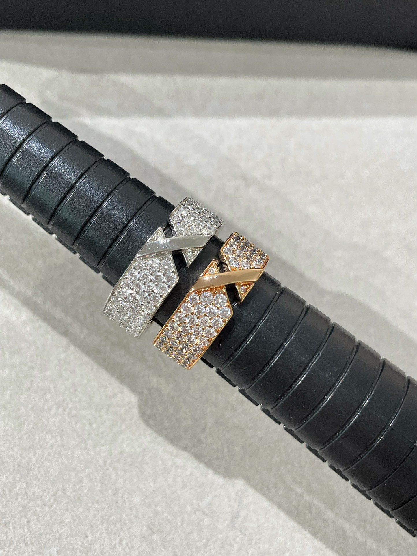 [moco jewelrys]LIENS EVIDENCE DIAMANT-PAVED-RING