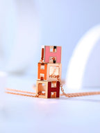 ??Loco?¡¥H CAGE PINK GOLD NECKLACE
