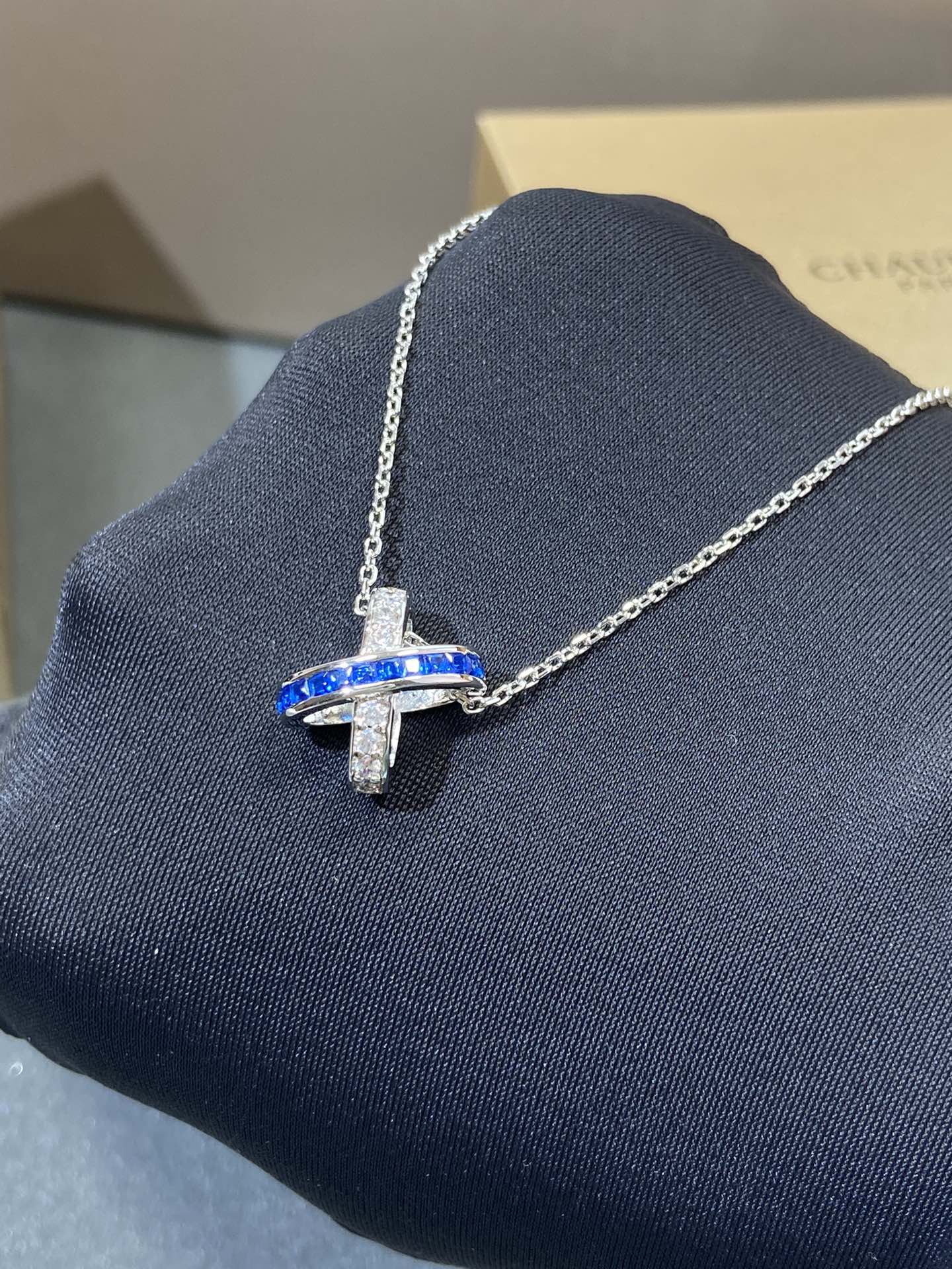 [moco jewelrys]LIENS DIAMANT-SILBERKETTE