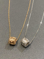 ??Loco?¡¥PERLEE PEDANT SIVLER DIAMOND NECKLACE