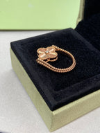 ??Loco?¡¥CLOVER RIVERSIBLE ROSE GOLD RING
