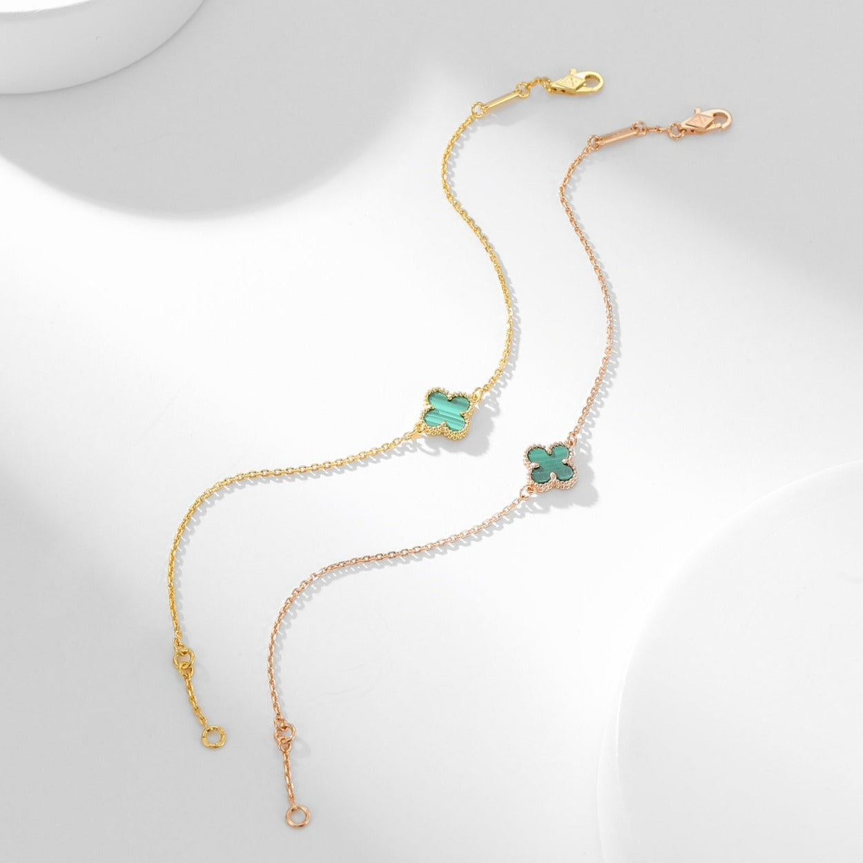 ??Loco?¡¥CLOVER BRACELET MALACHITE 1 MOTIF
