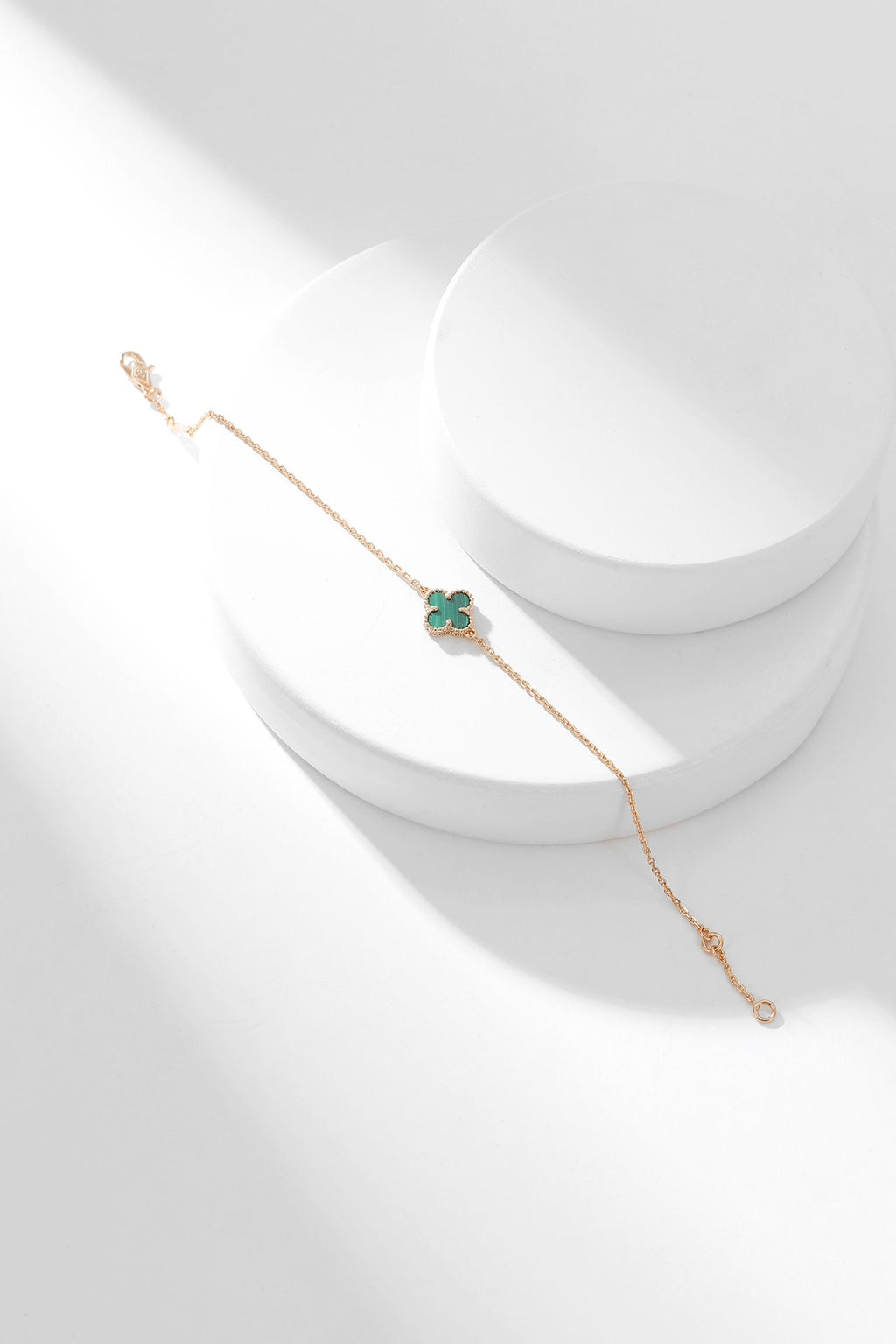 ??Loco?¡¥CLOVER BRACELET MALACHITE 1 MOTIF