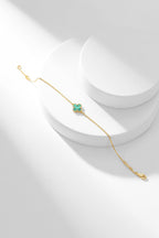 ??Loco?¡¥CLOVER BRACELET MALACHITE 1 MOTIF