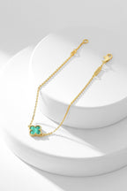 ??Loco?¡¥CLOVER BRACELET MALACHITE 1 MOTIF