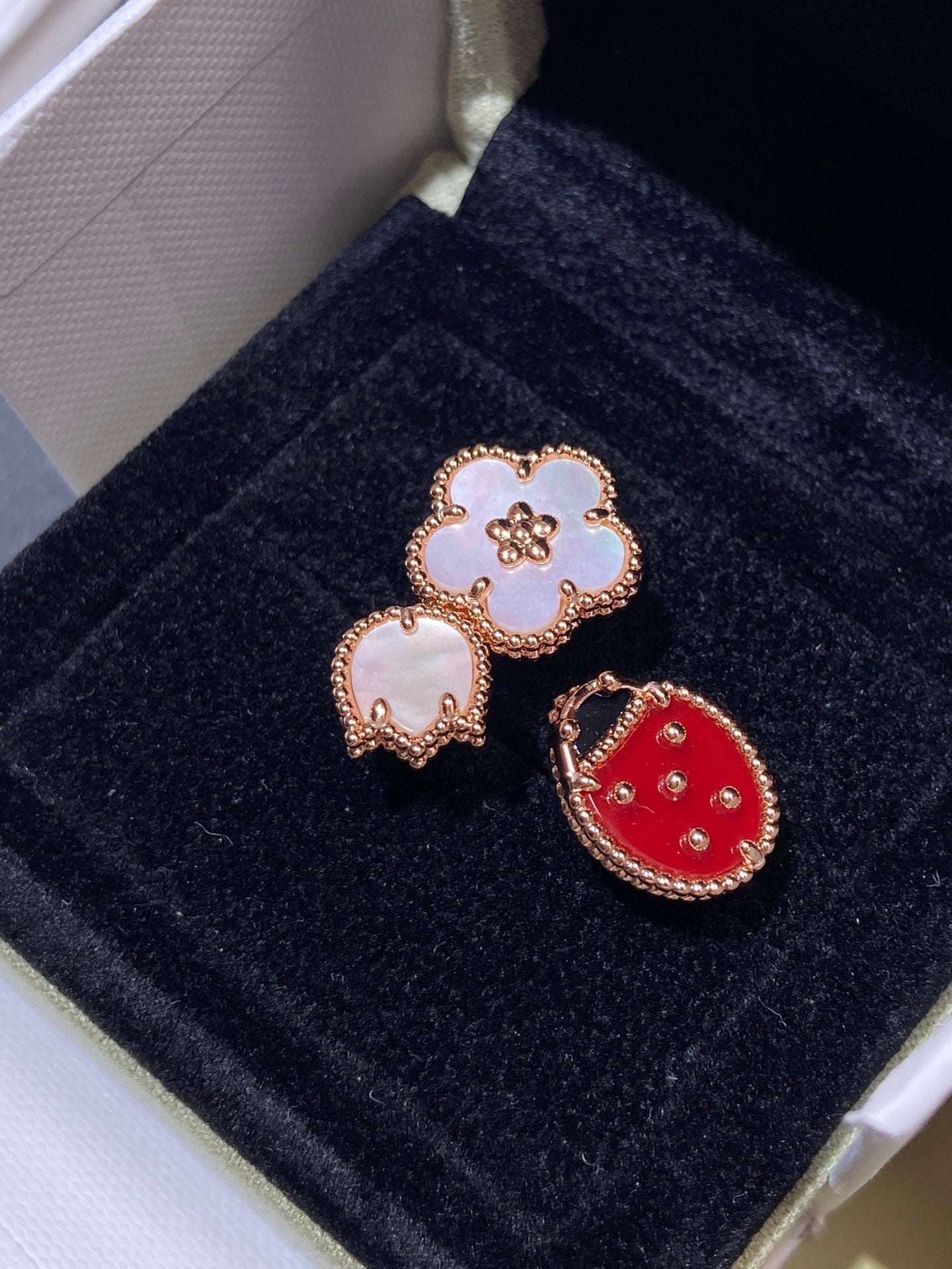 [moco jewellerys]ラッキー3モチーフ ローズゴールドリング