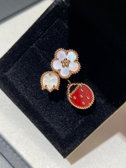 [moco jewellerys]ラッキー3モチーフ ローズゴールドリング