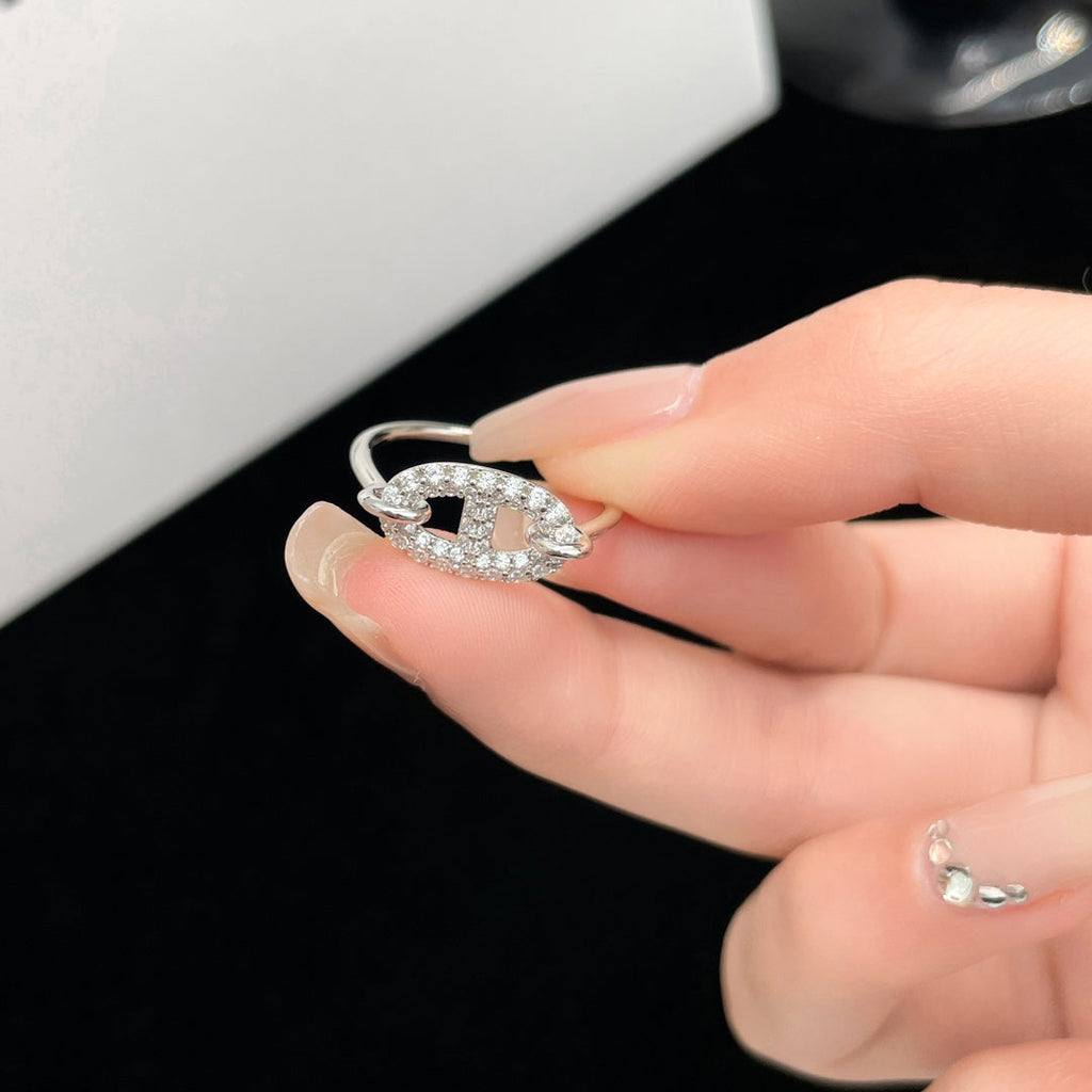 ??Loco?¡¥RONDE SMALL SILVER DIAMOND RING