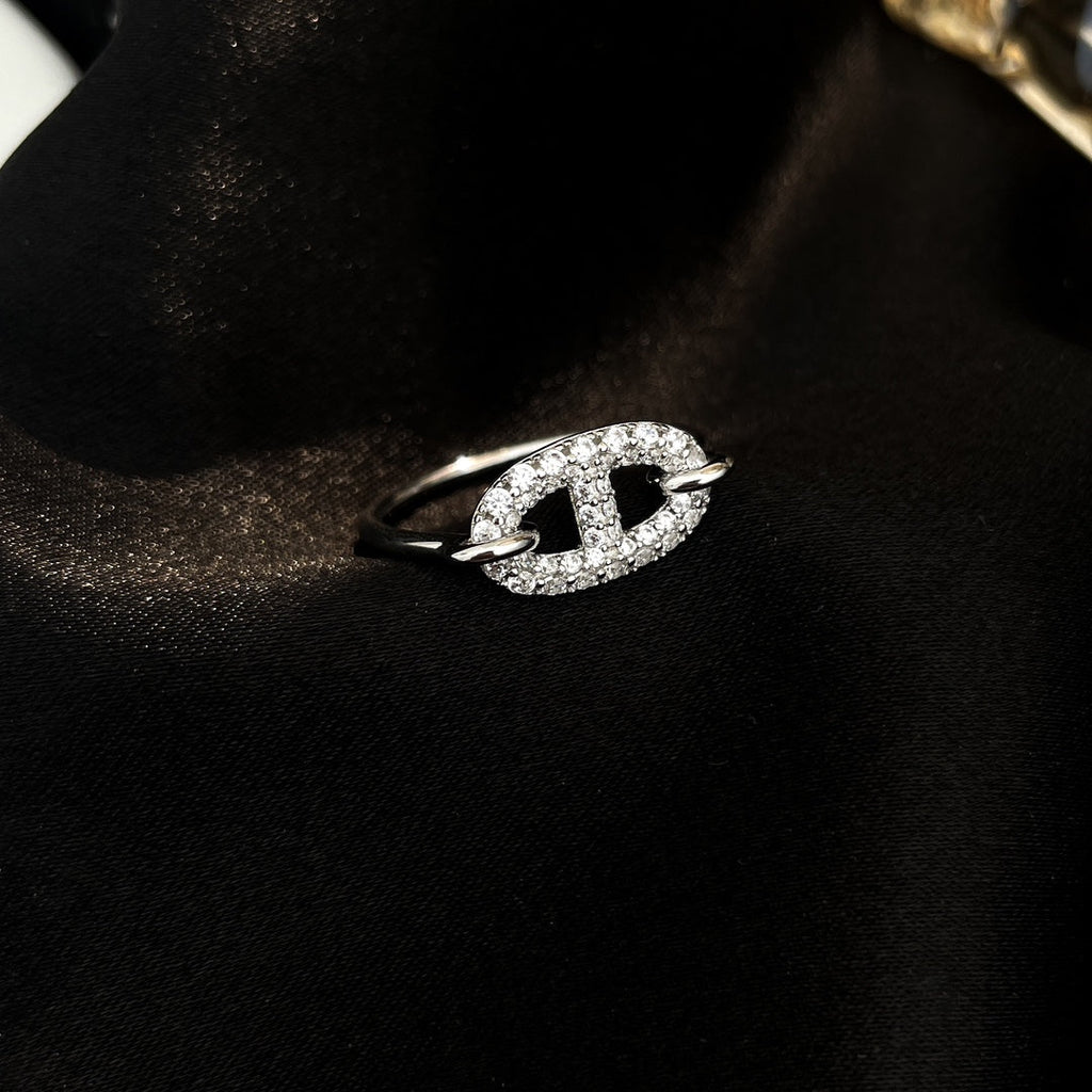 ??Loco?¡¥RONDE SMALL SILVER DIAMOND RING