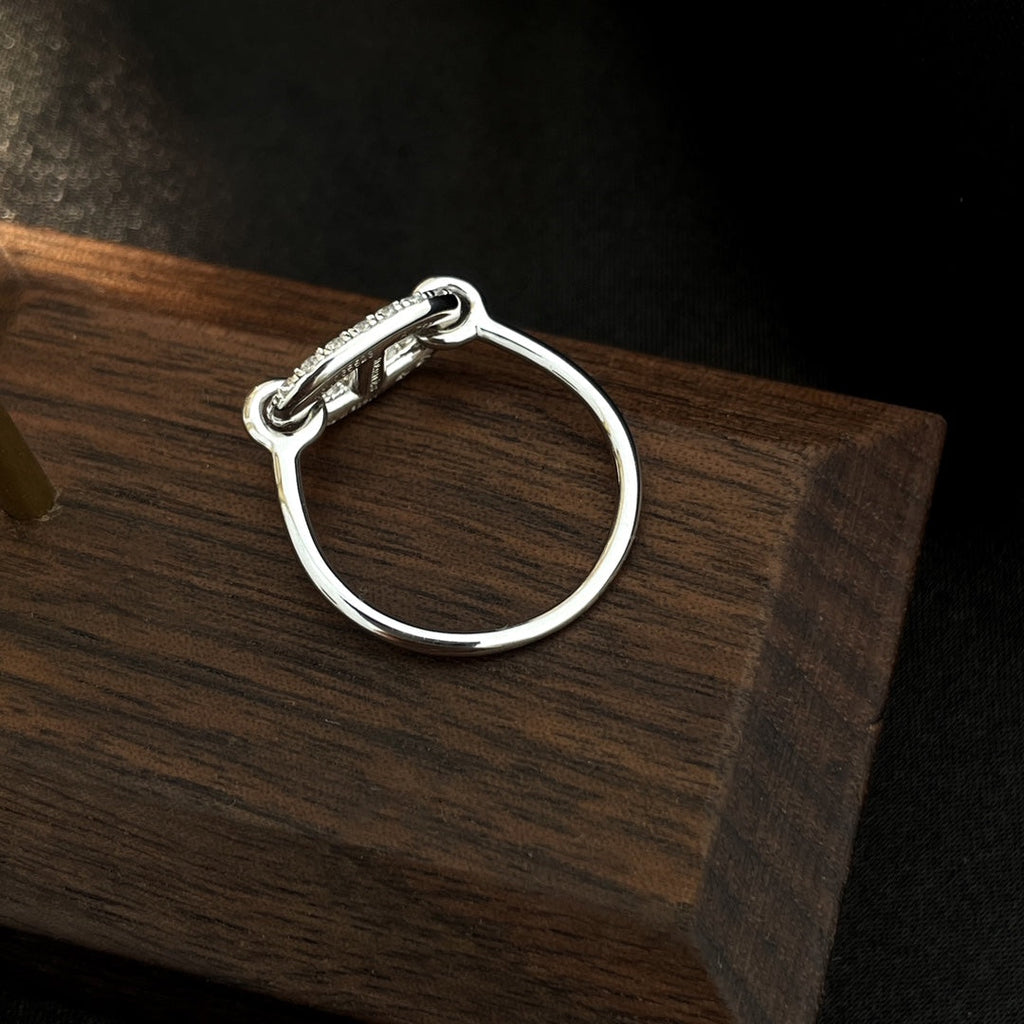 ??Loco?¡¥RONDE SMALL SILVER DIAMOND RING