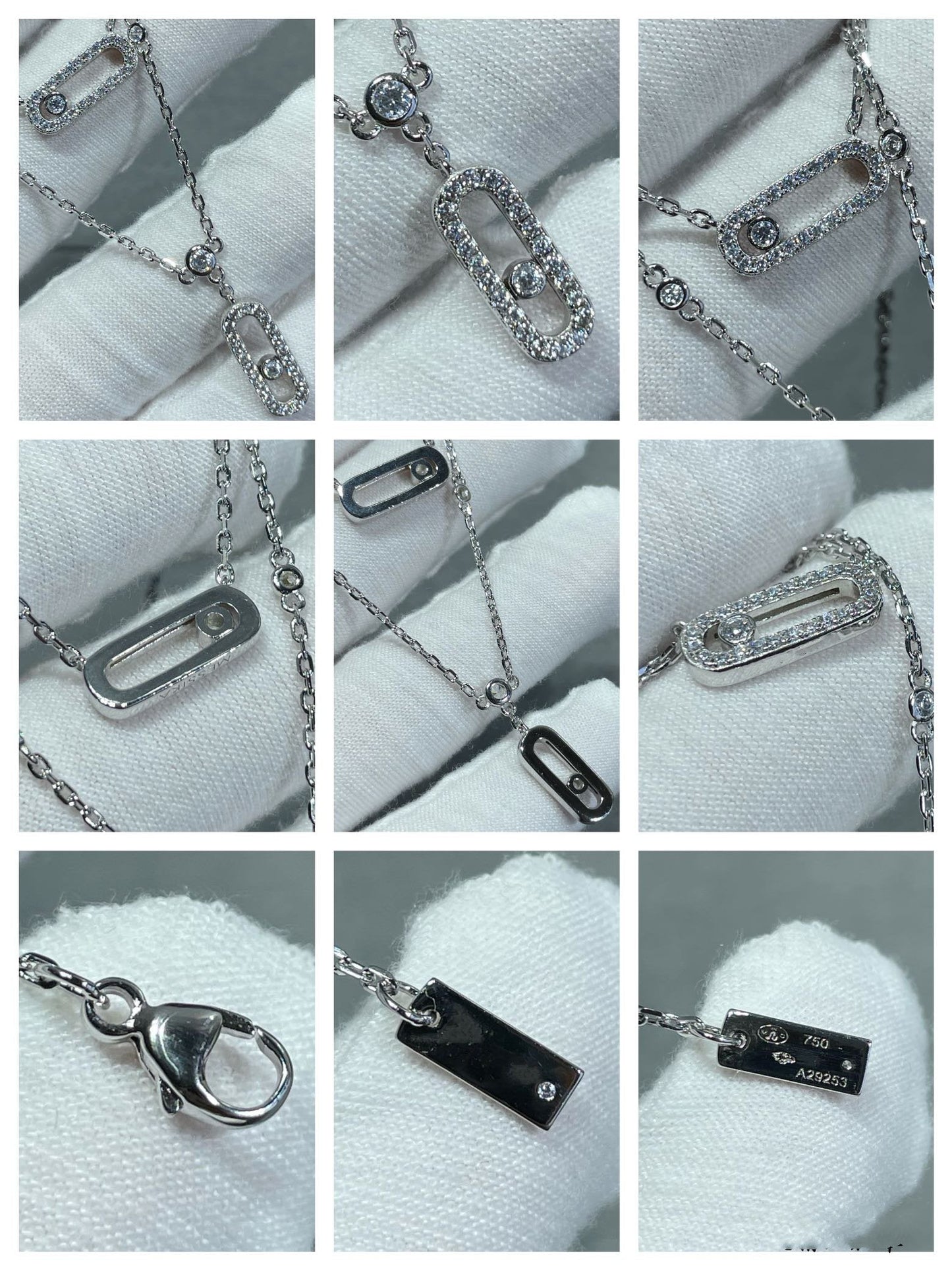 [moco jewelrys]MOVE 2 ROW DIAMOND NECKLACE