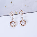 ??Loco?¡¥STAR AND SUN PINK GOLD MOP DROP EARRINGS
