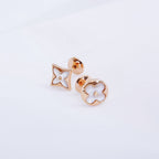 ??Loco?¡¥STAR AND SUN PINK GOLD MOP STUD EARRINGS