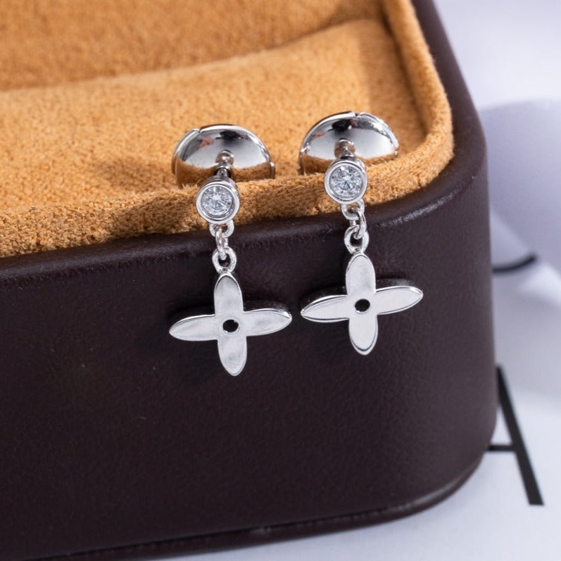 ??Loco?¡¥VIDYLLE SILVER DIAMOND MINI DROP EARRINGS
