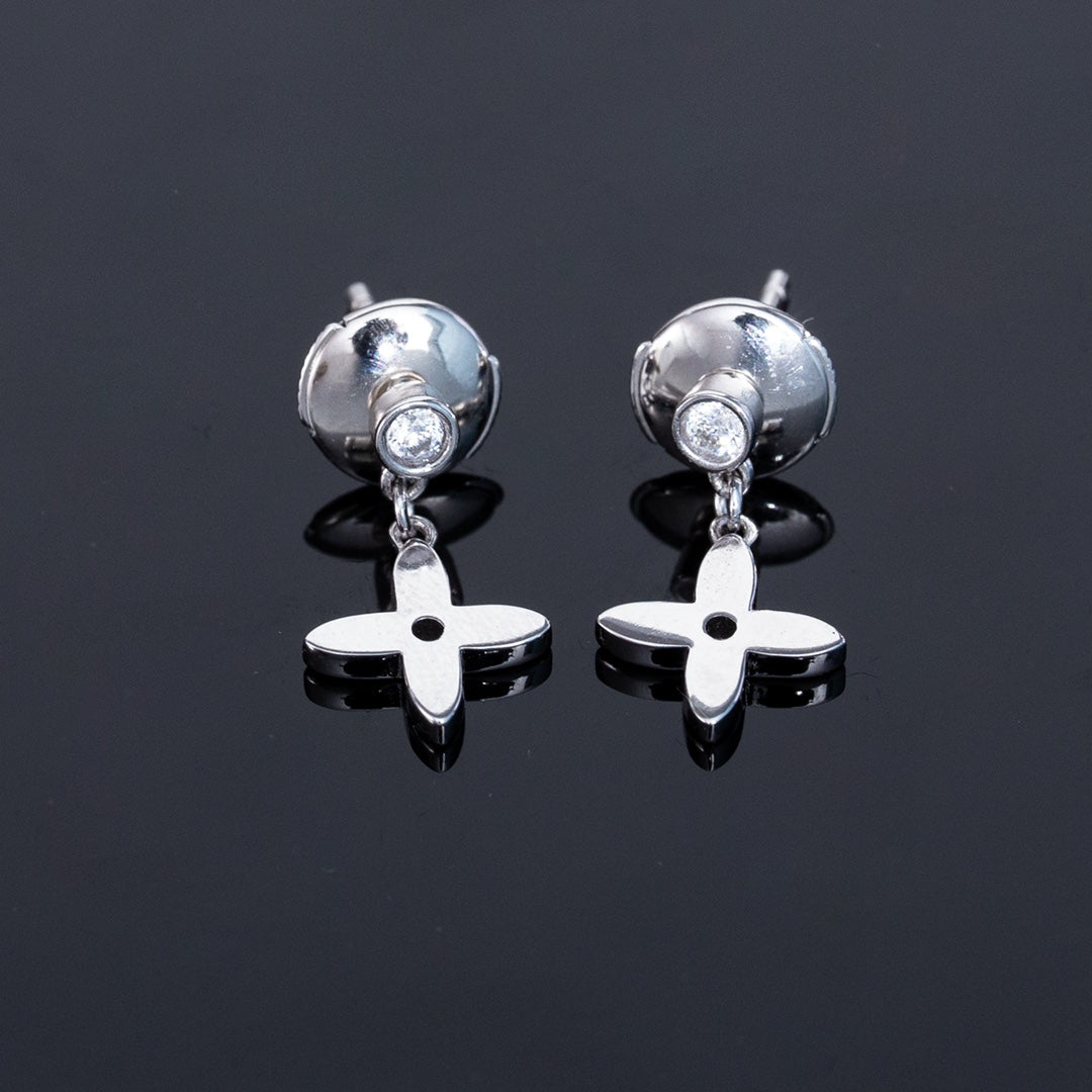 [moco jewellerys]VIDYLLE シルバー ダイヤモンド ミニドロップイヤリング