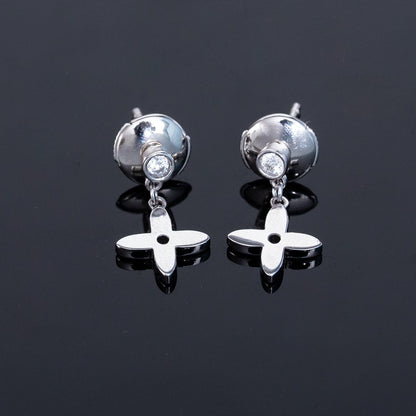 [moco jewellerys]VIDYLLE シルバー ダイヤモンド ミニドロップイヤリング