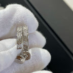 ??Loco?¡¥LOVE DIAMOND SILVER HOOP EARRINGS