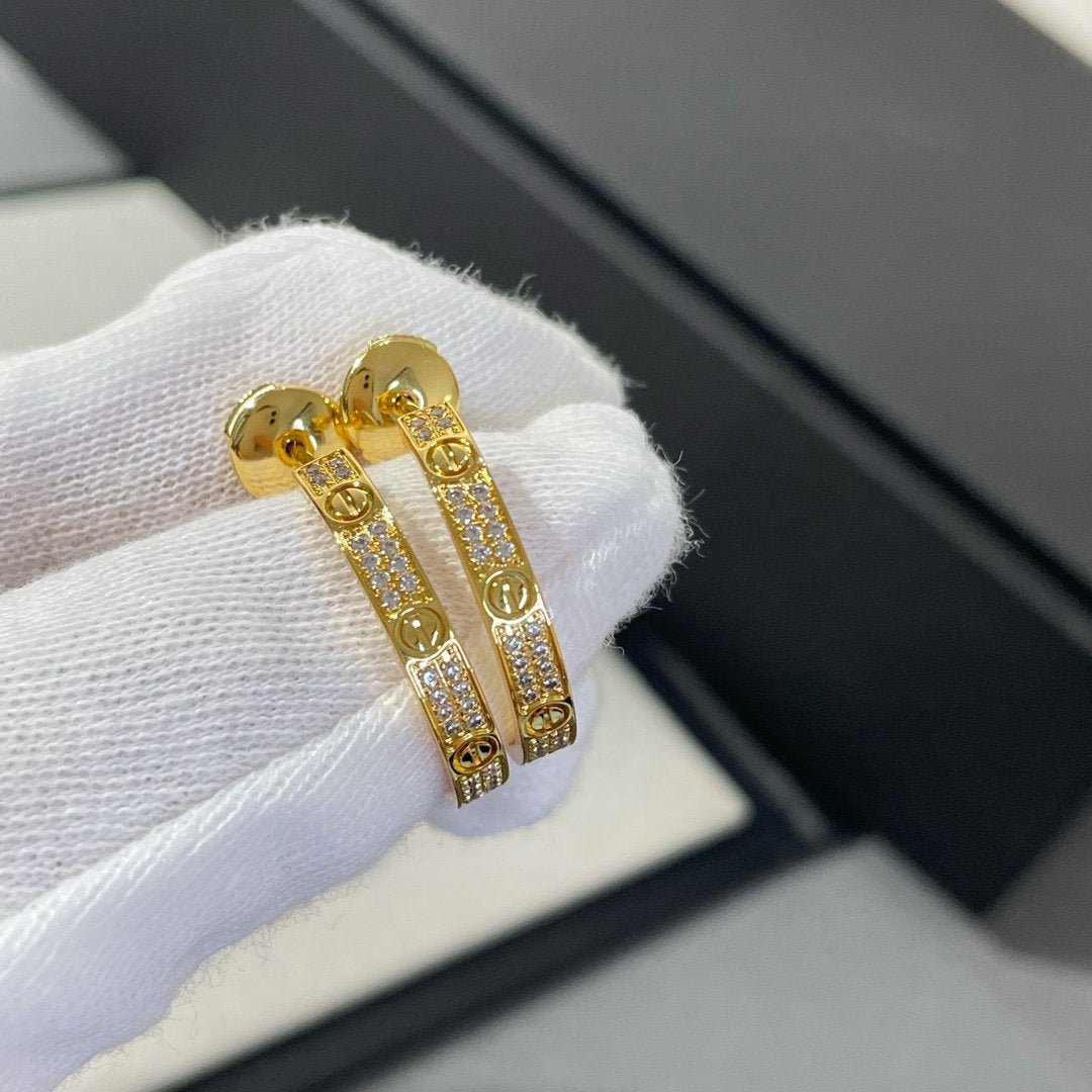 [moco jewelrys]LIEBE DIAMANT-GOLD-CREEP-OHRRINGE