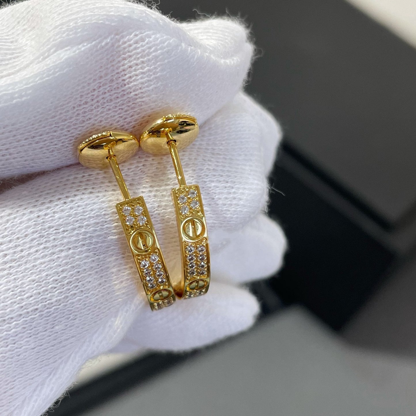 [moco jewelrys]LIEBE DIAMANT-GOLD-CREEP-OHRRINGE