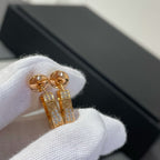 ??Loco?¡¥LOVE DIAMOND PINK GOLD HOOP EARRINGS