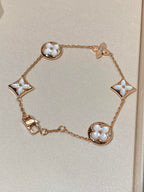 ??Loco?¡¥STAR AND SUN 5 MOTIF MOP PINK GOLD BRACELET