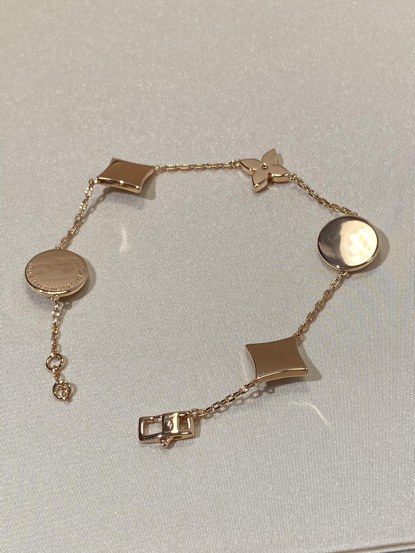 [moco jewelrys]Armband mit Stern- und Sonnenmotiv, 5-teilig, Perlmutt, roségolden