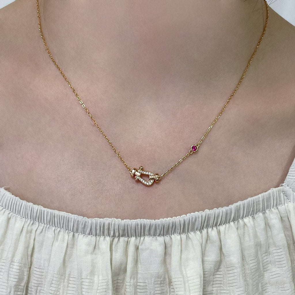 ??Loco?¡¥FORCE 10 DIAMOND PINK GOLD NECKLACE