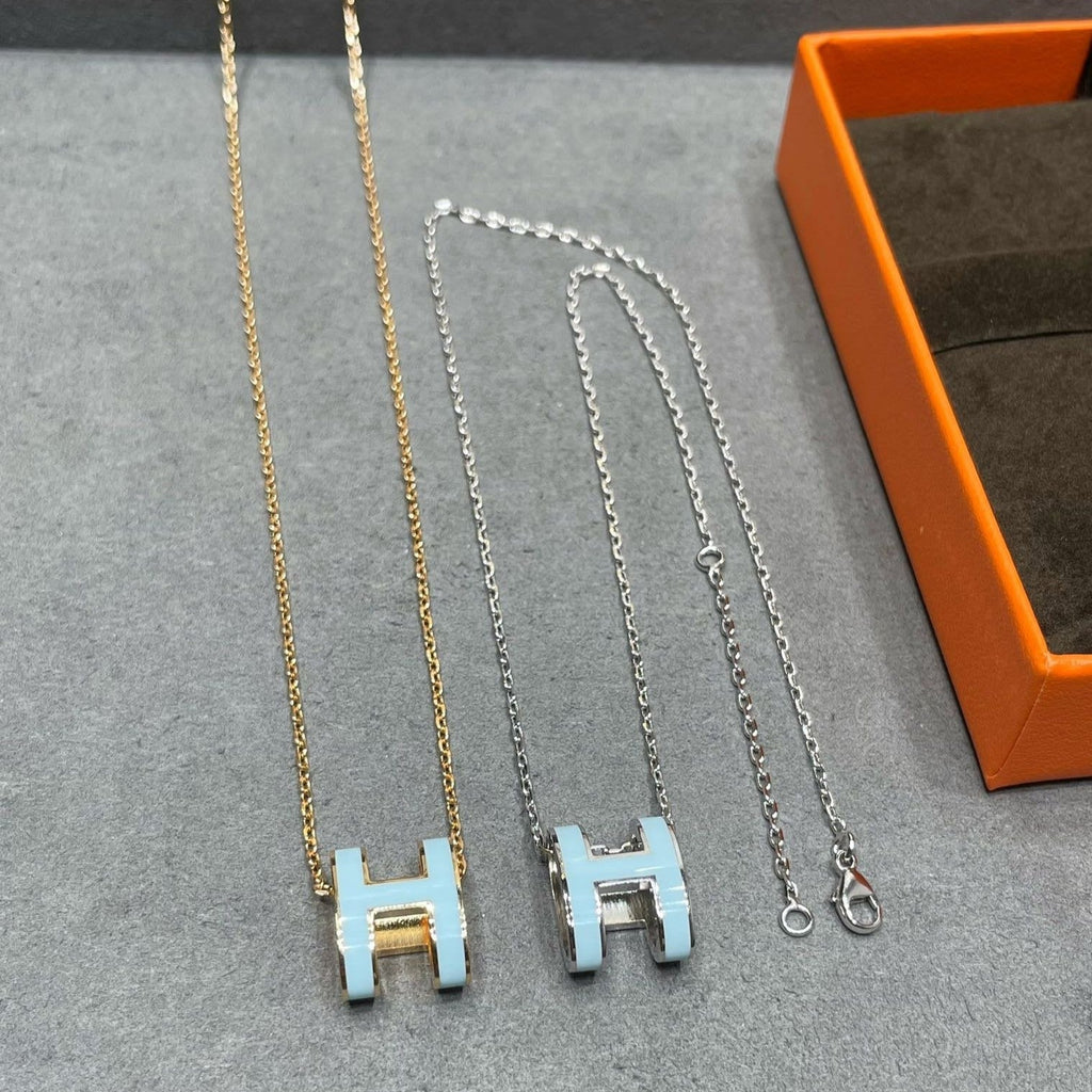 ??Loco?¡¥POP H SKY BLUE NECKLACE
