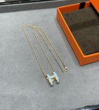 ??Loco?¡¥POP H SKY BLUE NECKLACE