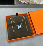 ??Loco?¡¥POP H SKY BLUE NECKLACE