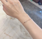 ??Loco?¡¥FORCE 10 DIAMOND CHAIN LINK PINK GOLD BRACELET
