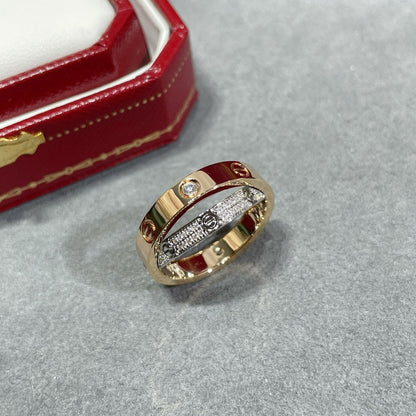 [moco jewelrys]LIEBES ROSÉGOLD-SILBER-DIAMANT-DOPPELRING