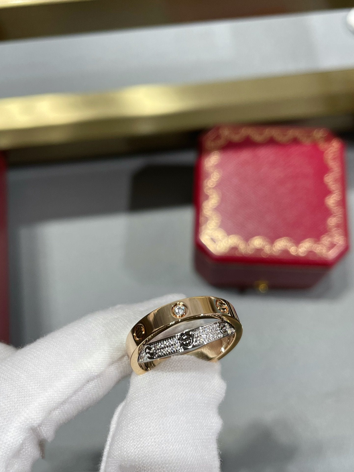 [moco jewelrys]LIEBES ROSÉGOLD-SILBER-DIAMANT-DOPPELRING
