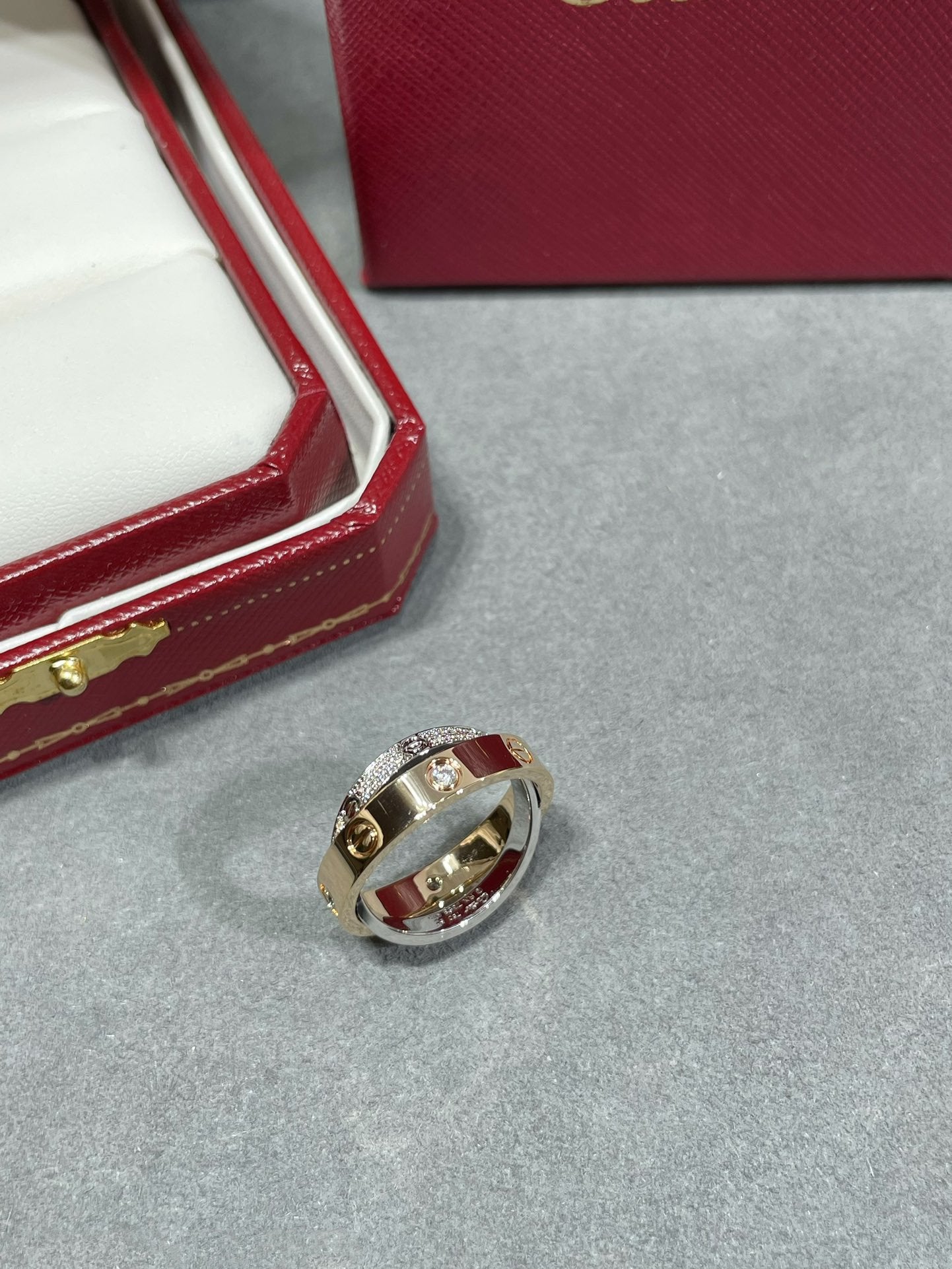 [moco jewelrys]LIEBES ROSÉGOLD-SILBER-DIAMANT-DOPPELRING
