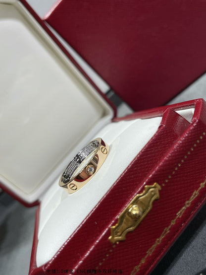 [moco jewelrys]LIEBES ROSÉGOLD-SILBER-DIAMANT-DOPPELRING