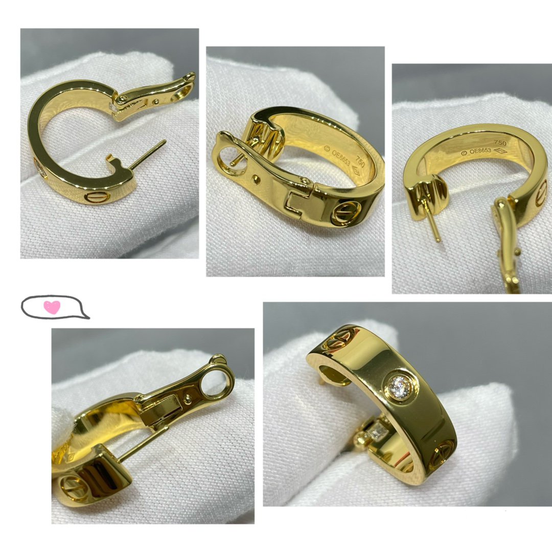 ??Loco?¡¥LOVE 5.5MM 1 DIAMOND EARRINGS