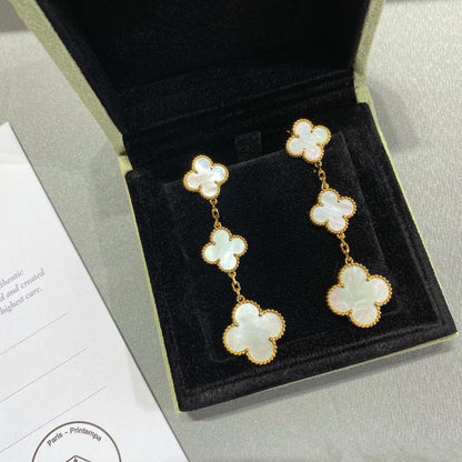 [moco jewellerys]クローバーモップ 3モチーフ ゴールドピアス