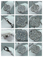 ??Loco?¡¥CLOVER 6 MOTIF DIAMOND PAVED NECKLACE