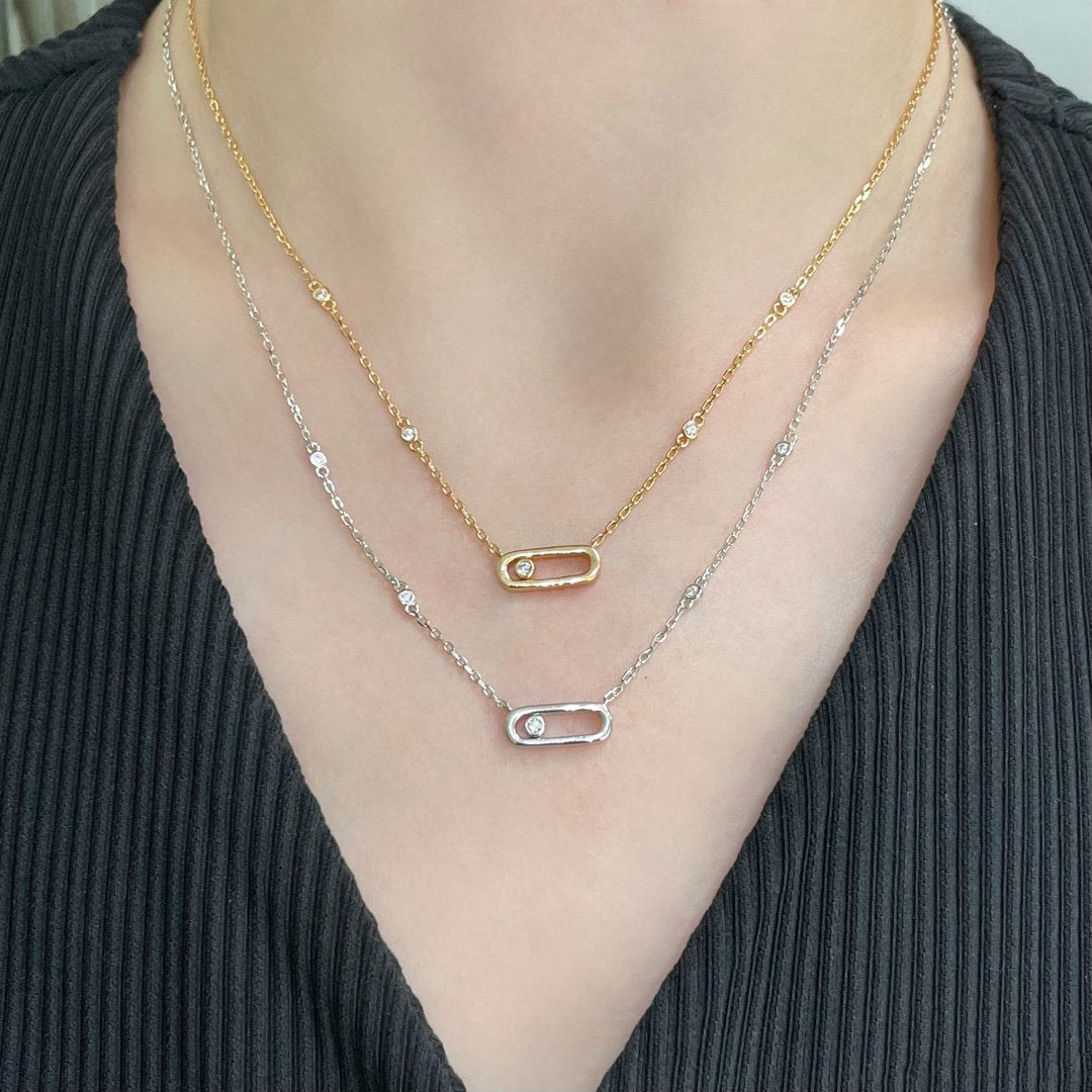 [moco jewelrys]MOVE UNO DIAMOND NECKLACE