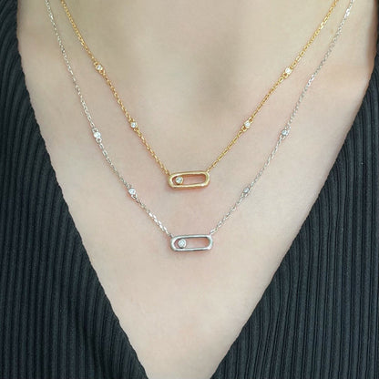[moco jewelrys]MOVE UNO DIAMOND NECKLACE