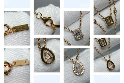 [moco jewelrys]MY TWIN 2 ROW DIAMOND NECKLACE