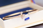 ??Loco?¡¥IDYLLE PINK GOLD OPEN BRACELET DIAMOND PAVED
