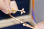 ??Loco?¡¥IDYLLE PINK GOLD OPEN BRACELET DIAMOND PAVED