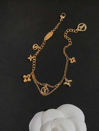 [moco jewelrys]BLOOMING PINK GOLD MOP BRACELET